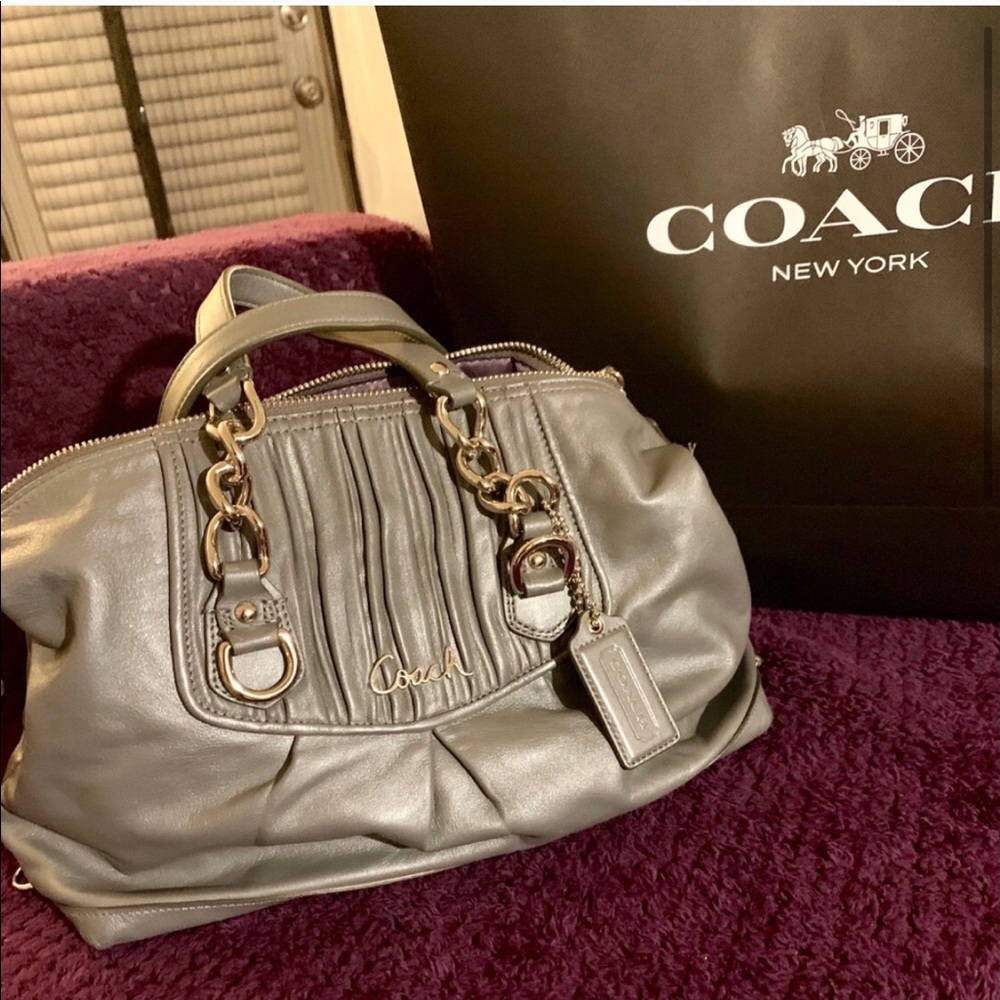 Coach Gray Crossbody.